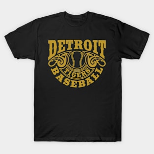 Vintage Retro Detroit Tigers Baseball T-Shirt